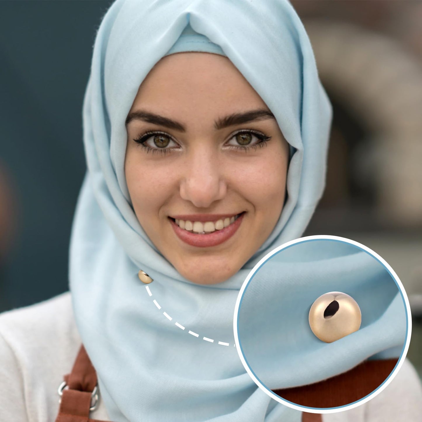 Hijab Magnet Pins for Women, Multi-Use Scarf Magnets Pin for Scarves Shirts Dress and Clothes