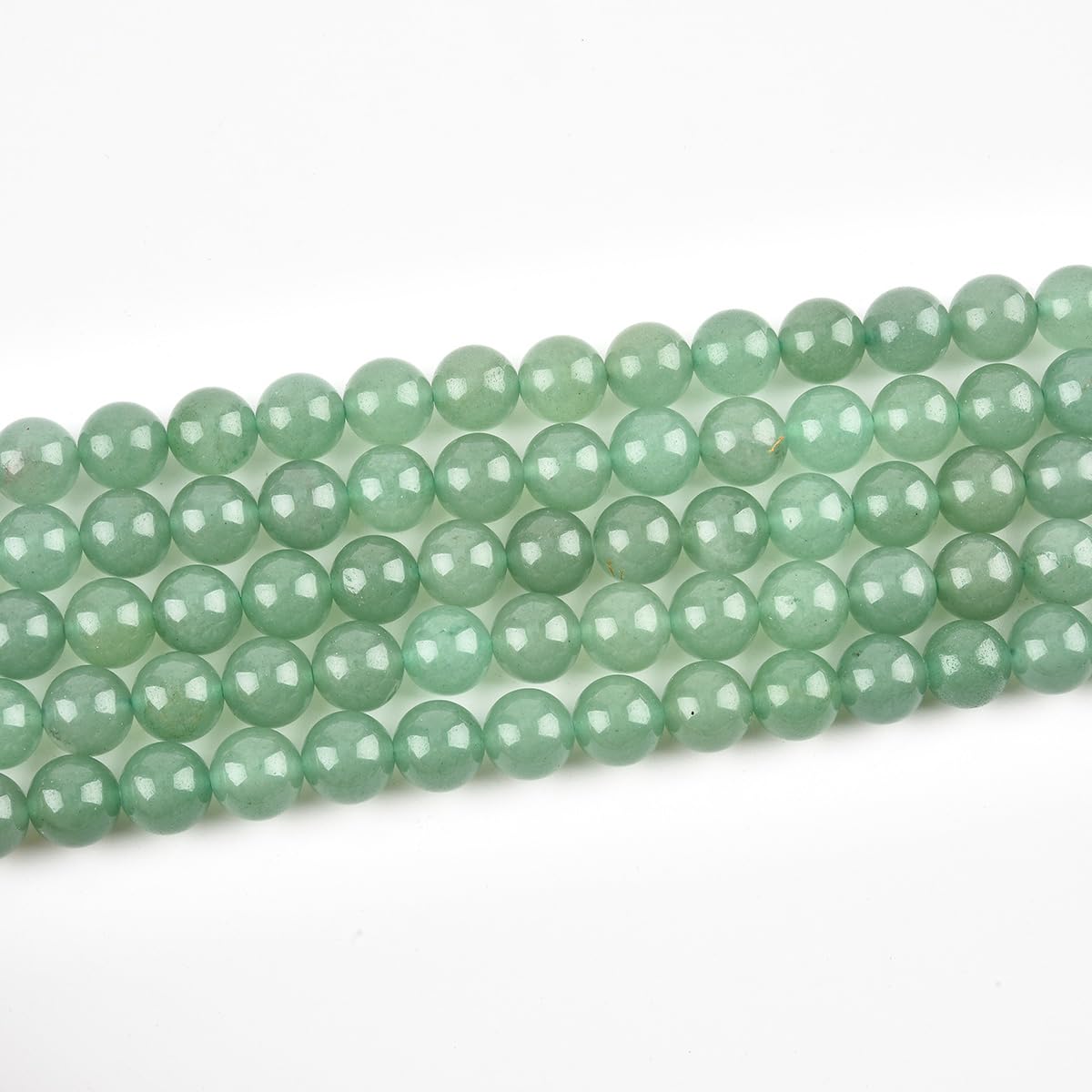 10mm Natural Green Aventurine Bead Round Semi Precious Gemstone Loose Beads for Jewelry Making 15"(35-38pcs/strand)