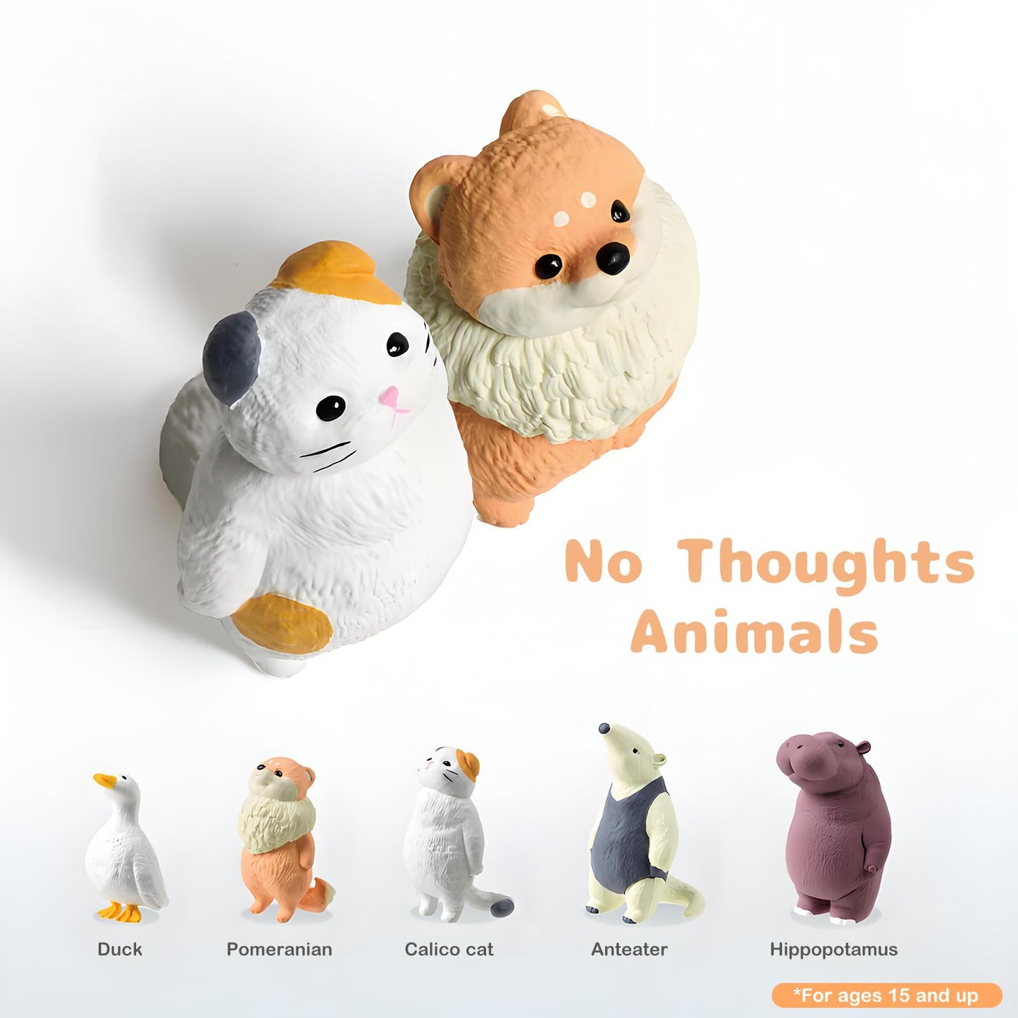 BUKURONEKO Animal Blind Box - Kawaii Blind Box Figure(1 Pack), Original Japanese Design Cute Figurines, Collectible Anime Toys for Birthday Gift & Desk Decor, Single Box