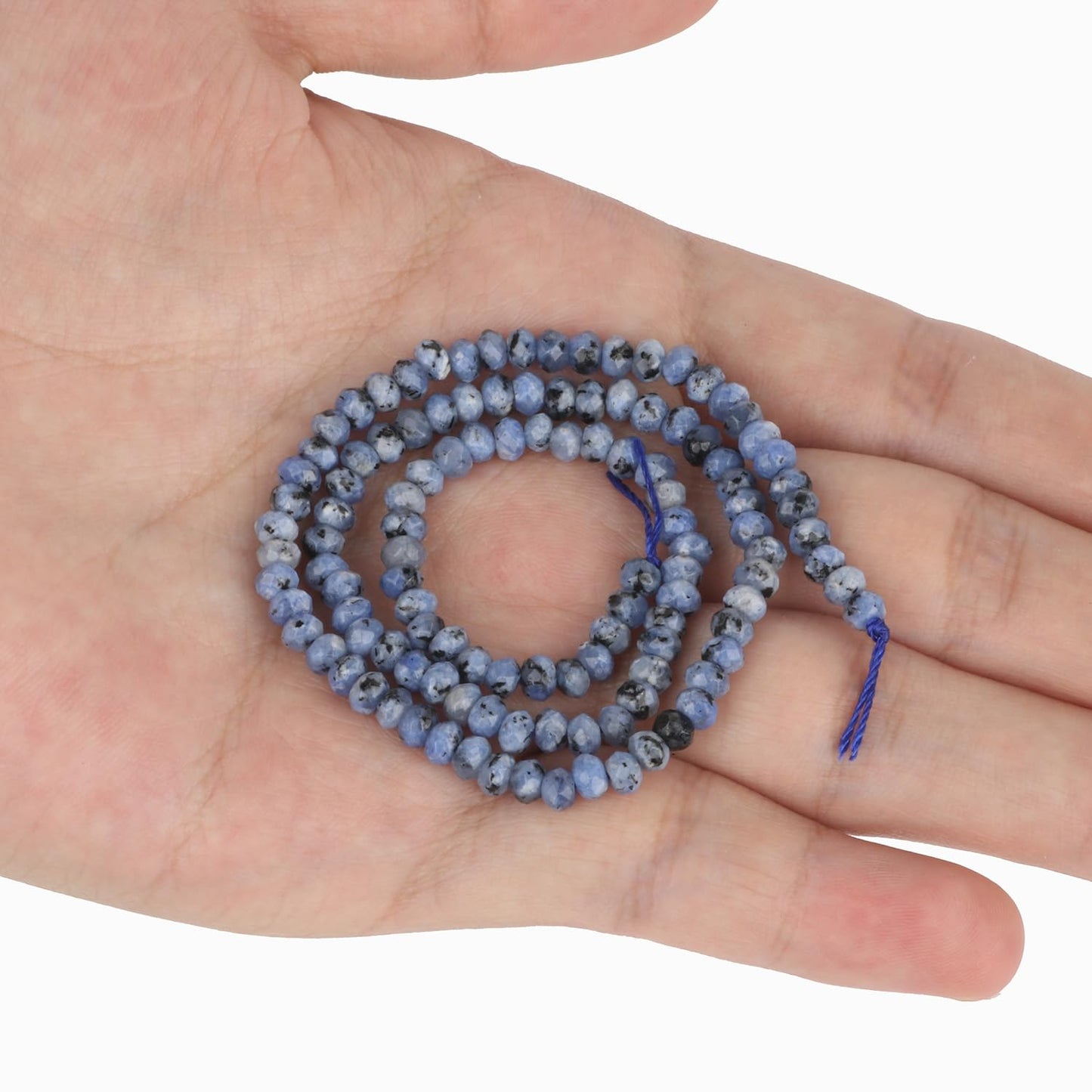 2 String 220PCS 3x5mm Natural K2 Color Beads for Jewelry Making, Songxi Facted Loose Gemstone Beads for DIY Bracelet Necklace Making Supplies with Energy Healing Chakra Power