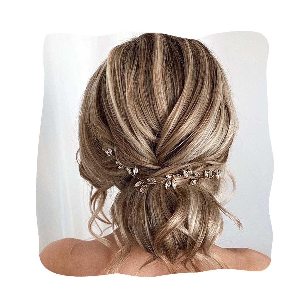 JAKAWIN Bride Wedding Hair Vine Accessories Bridal Hair Piece for Women HV190 (1 Silver)