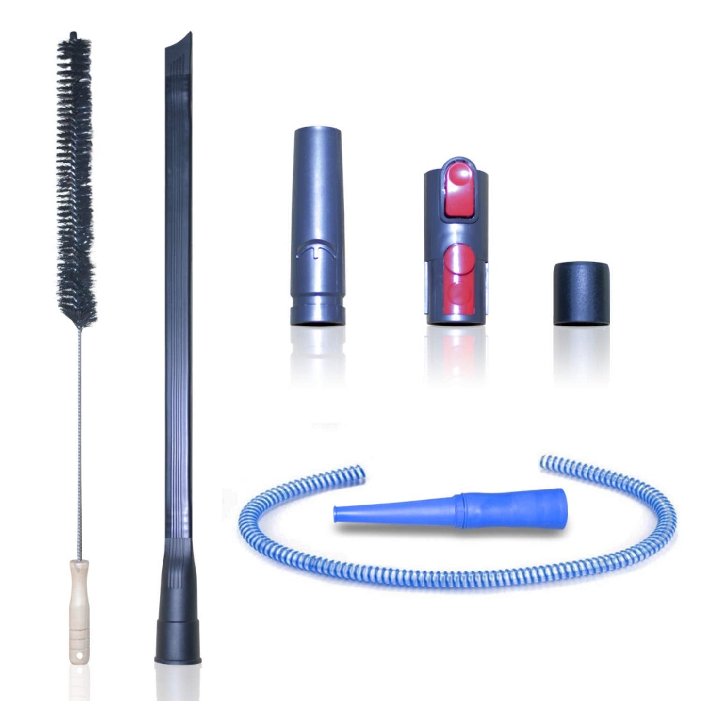 Dryer Vent Cleaner Kit & Refrigerator Condenser Coil Brush-Dryer Lint Brush Vent Trap Cleaner-Vacuum Attachment for Small Crevice-Dryer Cleaner Brush