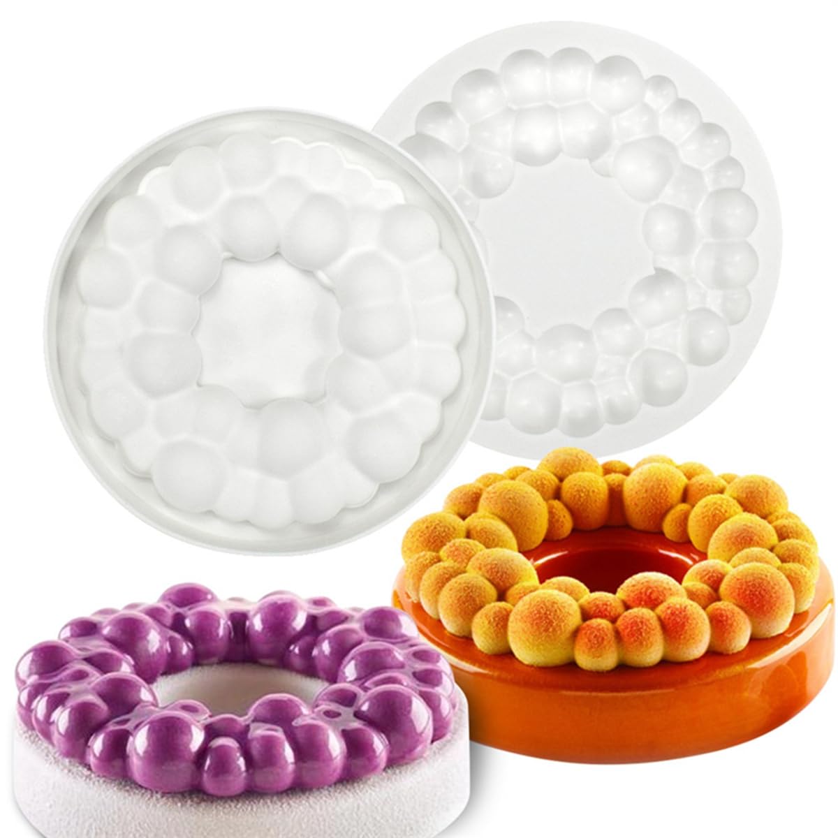 Silicone Cake Mold Cherry Bubble Crown Shape Mold Chocolate Mousse Mould Baking Decorating Tools Bakeware Accessories
