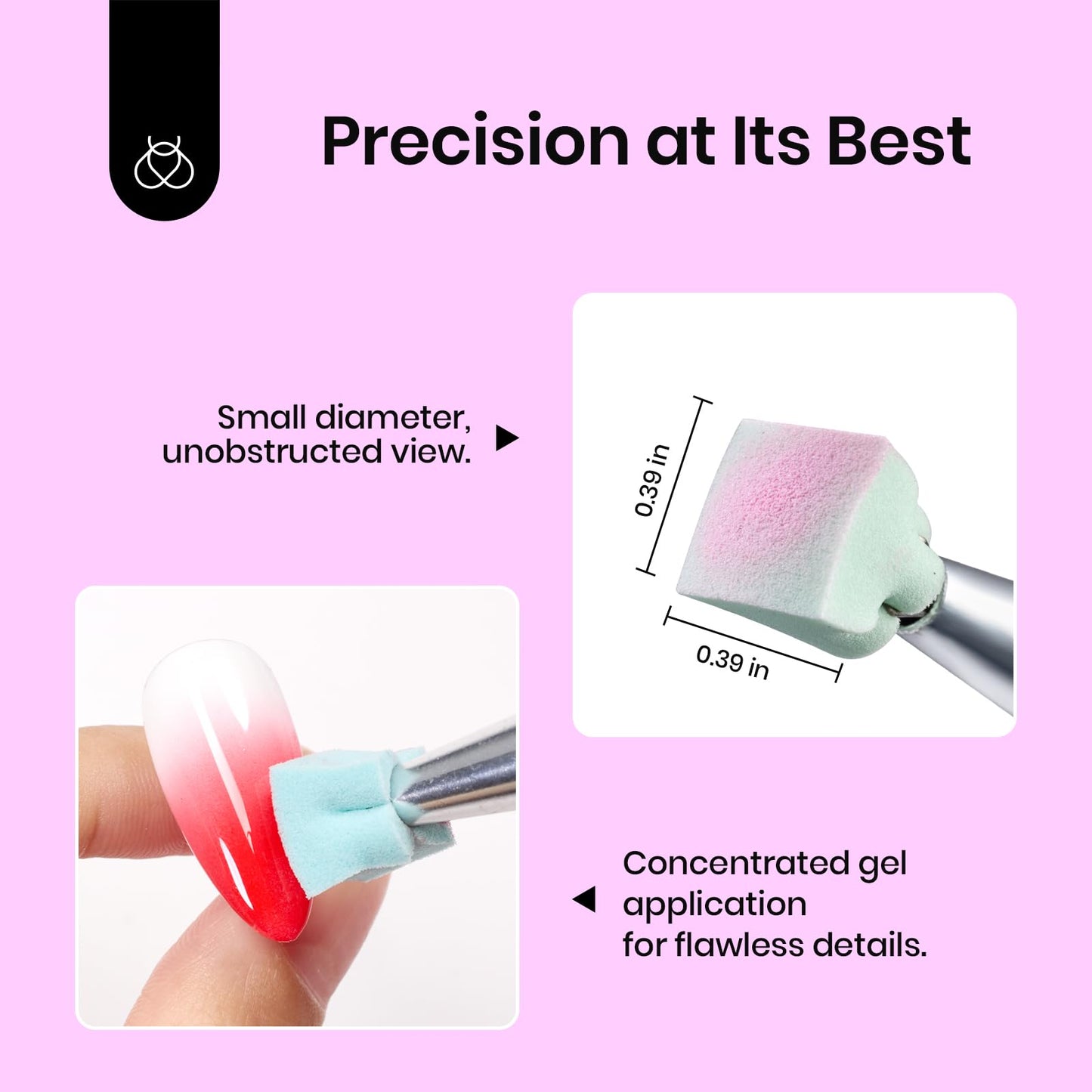 Beetles 150Pcs Soft Nail Sponges for Ombre, Colorful Nail Sponge wit & 31pcs Nail Art Brushes, Dotting Tools, Nail Art Pens, Dust Brush