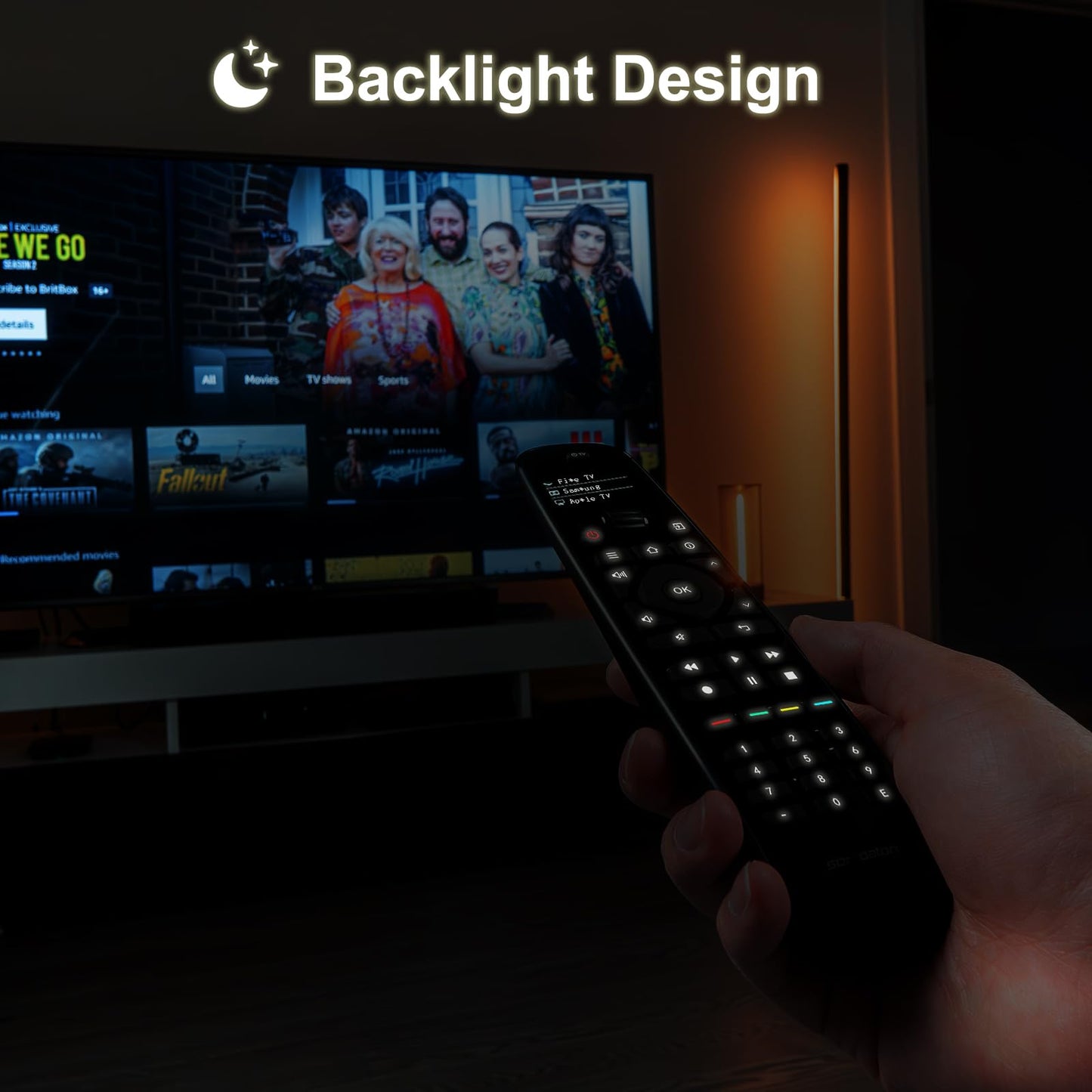 SofaBaton U2 Universal Remote (with Backlight), All-in-One Smart Universal Remote Control with Customized APP for TV/Soundbar/DVD/Blu-ray/Projector and More, Macro Buttons & Extended Infrared Range