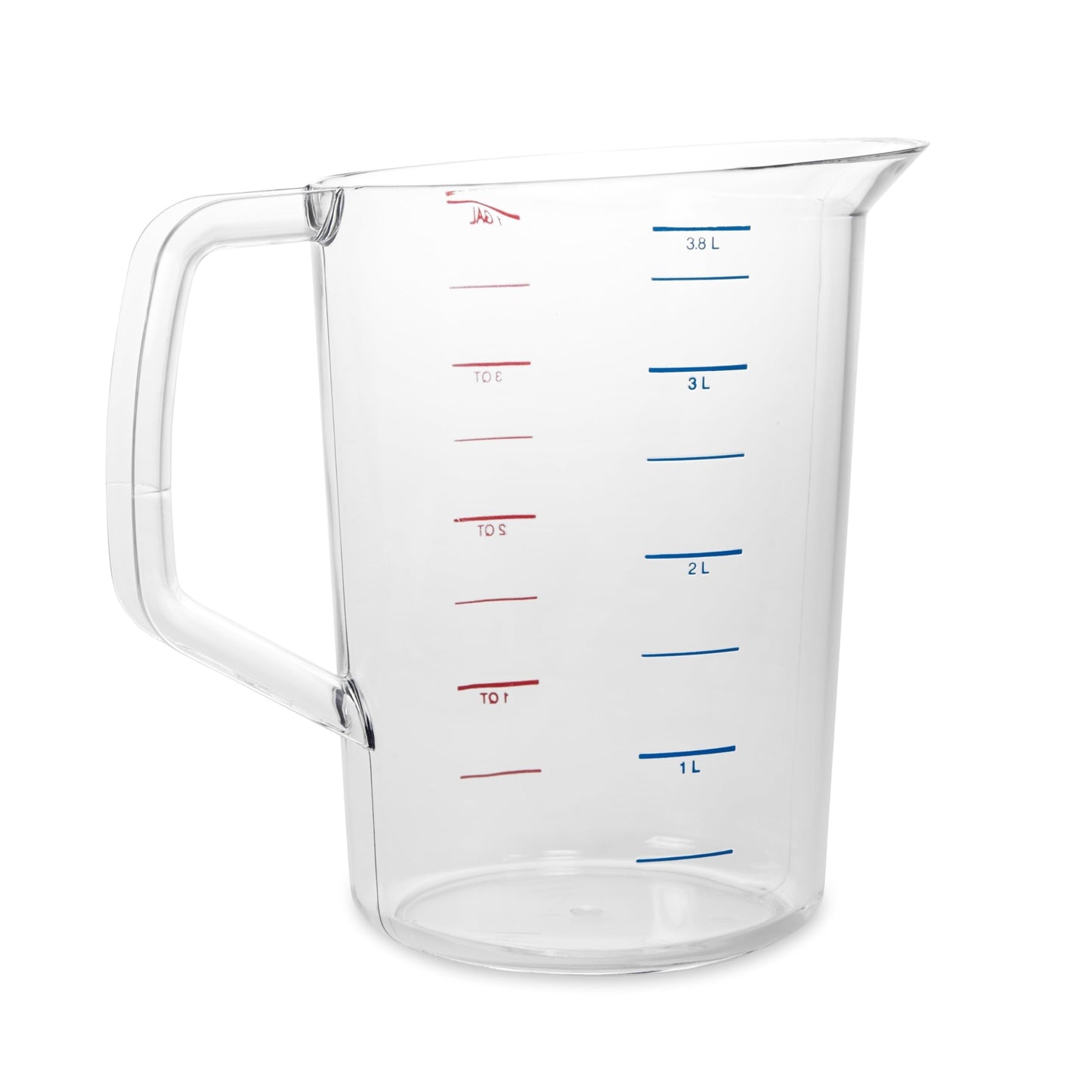 Rubbermaid Commercial Products Bouncer Clear Measuring Cup, 16-Cup/4-Quart, Clear, Strong Food Grade, Easy Read for Liquid/Dry Ingredients, for Home/Professional Kitchen