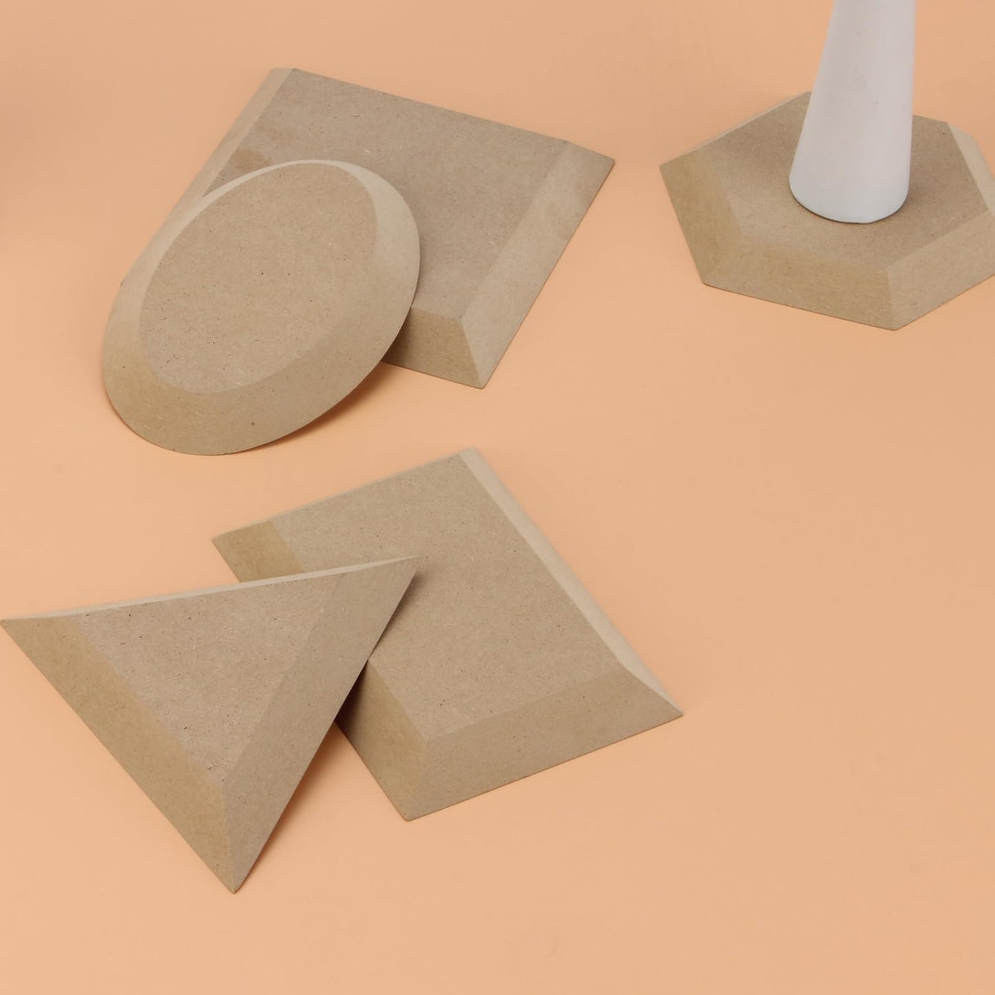 KVMORZE Ceramics Plate Forming Molds, Pottery Molds for Clay Pottery Handbuliding Plates, 6 Shapes Various Sizes Ceramics Pottery Tools and Supplies (6)