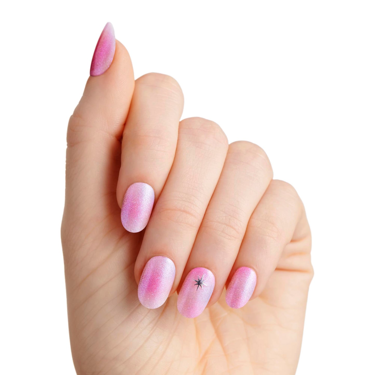 Impress X WICKED: FOR GOOD Press On Nails, ‘Shouldn't This Be Pinker?’, Pink, Short Oval, New Improved Adhesive, Up To 10 Day Hold, Includes 30 Fake Nails, 1 Prep Pad, 1 Manicure Stick, 1 Mini File