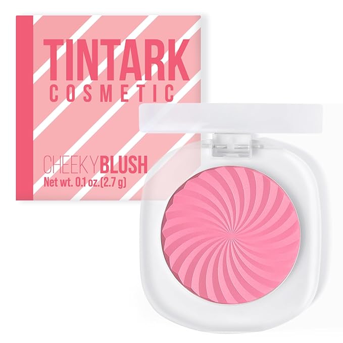 Cheeky Blush Compact for Face Cheeks, Talc Free Blusher Palette, Matte Powder Makeup, Natural Healthy, Mauve Pink Magenta Peach Red, Vegan Cruelty Free