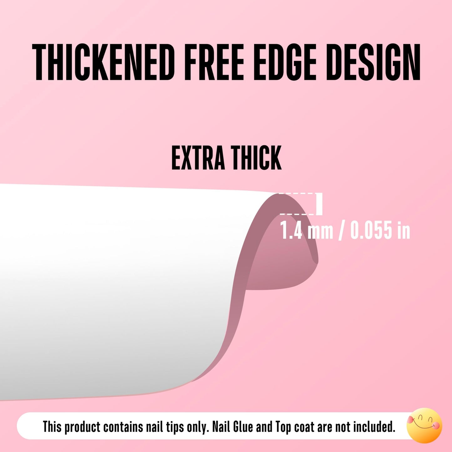 NOVO OVO White French Tip Medium Coffin Nail Tips Press on, BERRY PINK, Extra Thick Soft Gel Fake Nail Acrylic Extension, Need Builder Gel Top Coat, No Glue Included, for Salon DIY 15 Sizes x 240 pcs