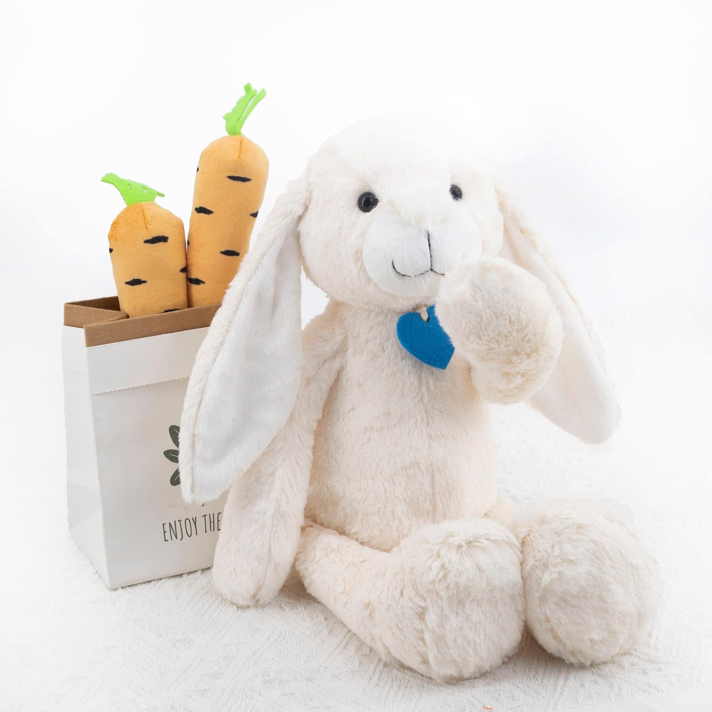 Bunny Stuffed Animals, Easter Basket Stuffers, Lovely Rabbit Bedtime Friend, Huggable Gifts for Kids,18.5 inches