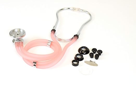 Primacare DS-9295-PK 30" Sprague Rappaport Style Stethoscope for Doctors, Nurses and Medical Students, First Aid Professional Dual Head Cardiology Kit for Men, Women and Pediatric, Pink
