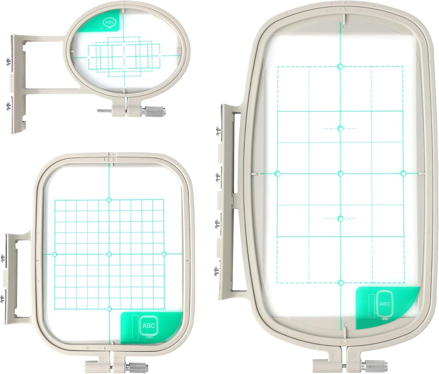 Maggiehoop Embroidery Hoops for Brother SE700 SE600 PE545 PE535 PE550D SE725 SE630 SE400 PE525 PE540D PE500 SE625 SE425 M380D LB5500 Innovis Babylock Brother Embroidery Machine Hoop (3in1-A Set)
