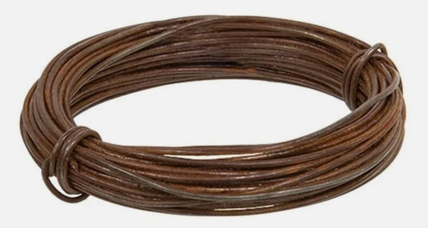 Rusty Tin Wire, 24 Gauge, 3 Rolls x 50 Feet Each, Easy to Bend for Crafting