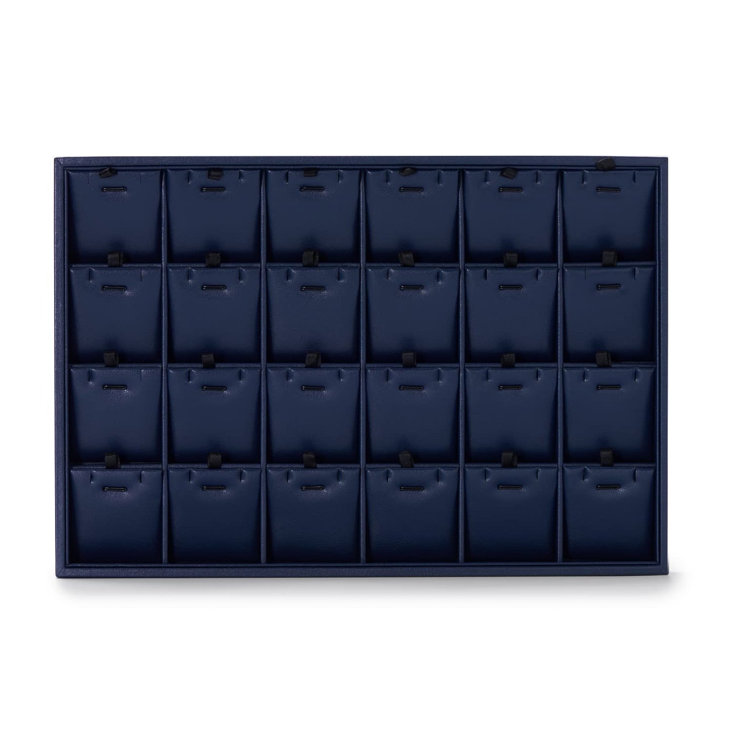 Oirlv Stackable 24 Gird Necklace Organizer Tray with Removable Jewelry Cards Necklace Pendant Jewelry Drawer Organizer