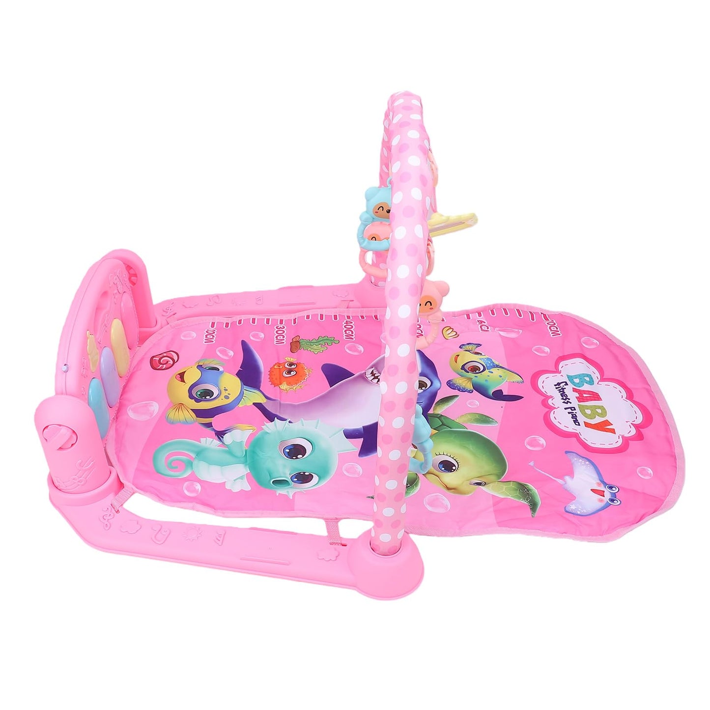Hilitand Baby Gym Play Mat, Musical Activity Center for Motor Skills Development with Detachable Piano and Toys, for Newborns Ages 0 Months