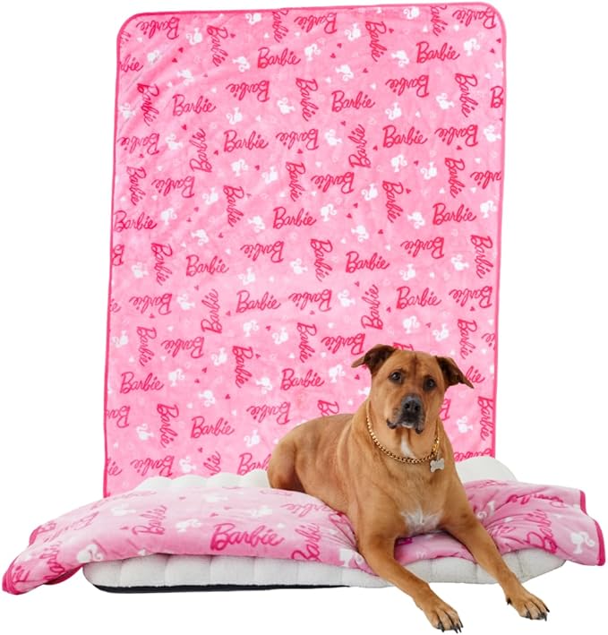 Barbie Waterproof Dog Bed Cover, Large 40x50 Pet Blanket for Furniture Bed Couch Sofa, (Officially Licensed) by Franco