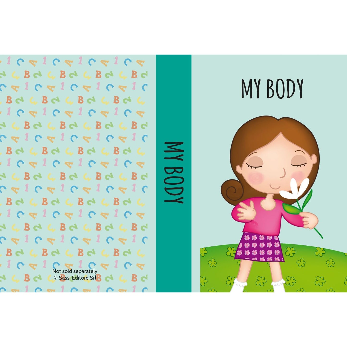 Sassi: My First Library - Read & Learn - 8 Cardboard Mini-Book Set, Abc's-Numbers-Body-Shapes-Colors-Family-Time, Portable Box, Kids-Toddlers Ages 2+