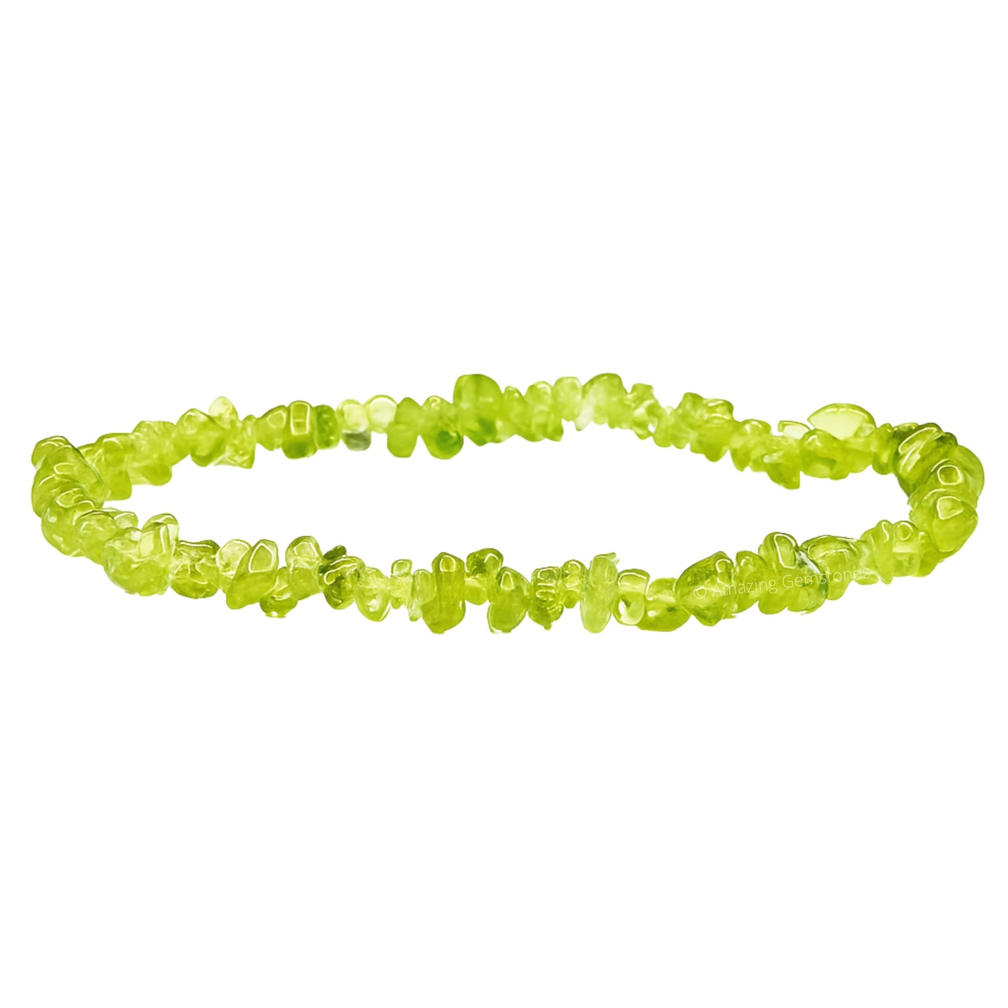 Amazing Gemstone Chips Bracelet (Peridot)