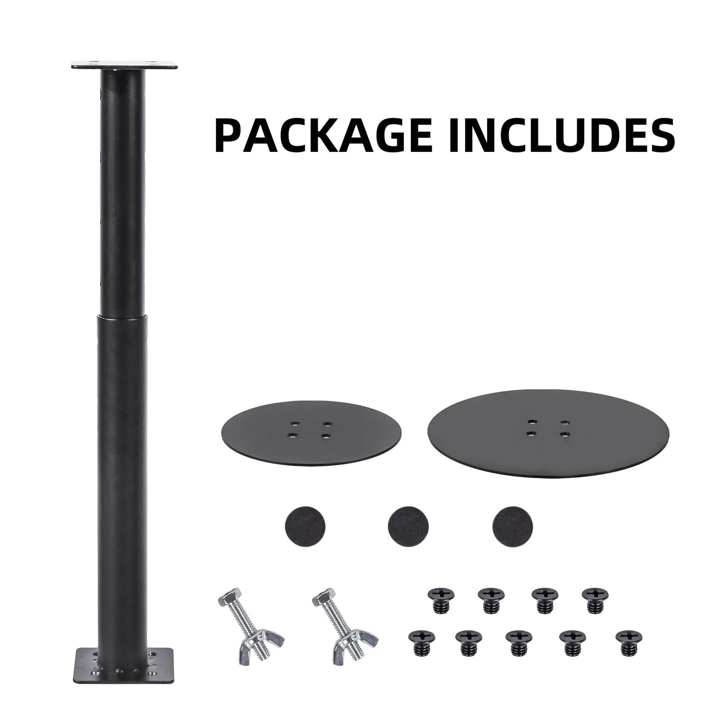ZSHIGANMA Plant Risers for Inside Pots, Adjustable Height 12-22" Metal Planter Lift Inserts Fillers Risers for Indoor Outdoor Large Tall Taper Planter Flower Pot (6" Base,8" Top,Black)