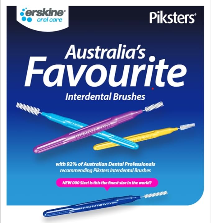 Piksters Interdental Brushes, Size 1,100 Count (10 x 10 Packs), Interdental Tooth Brush for Tight Gaps, Gum Soft Bristles for Plaque Removal, Safe for Braces (100 pk)