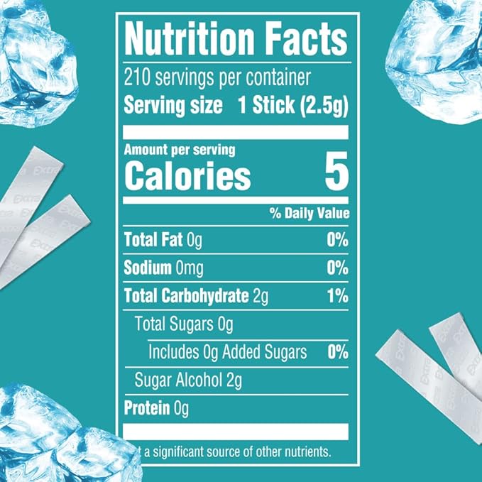 EXTRA Polar Ice Sugar Free Chewing Gum, Party Favors, Gum Packs Bulk, Breath Fresheners, 15 Ct (6 Pack)