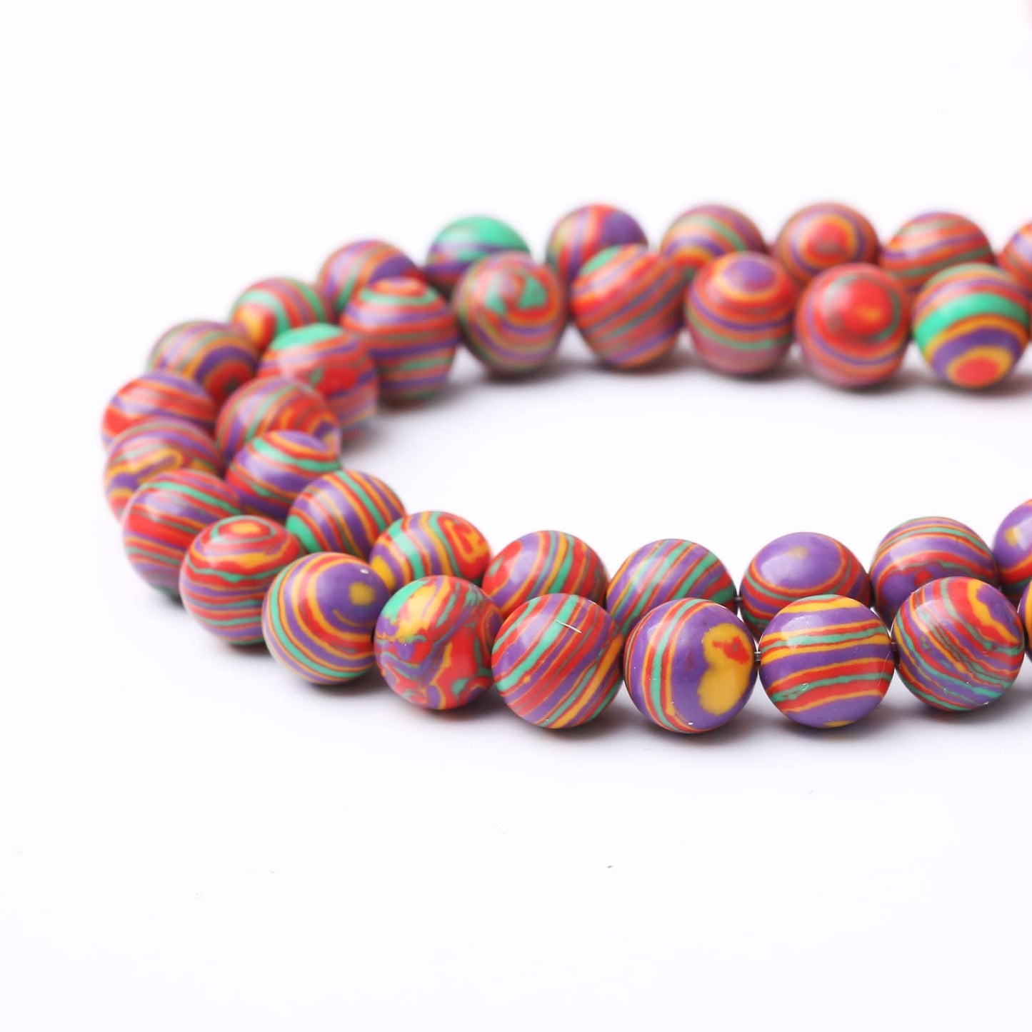 60PCS 6MM Malachite Beads - Round Loose Natural Gem Beads for Jewelry Making - 15