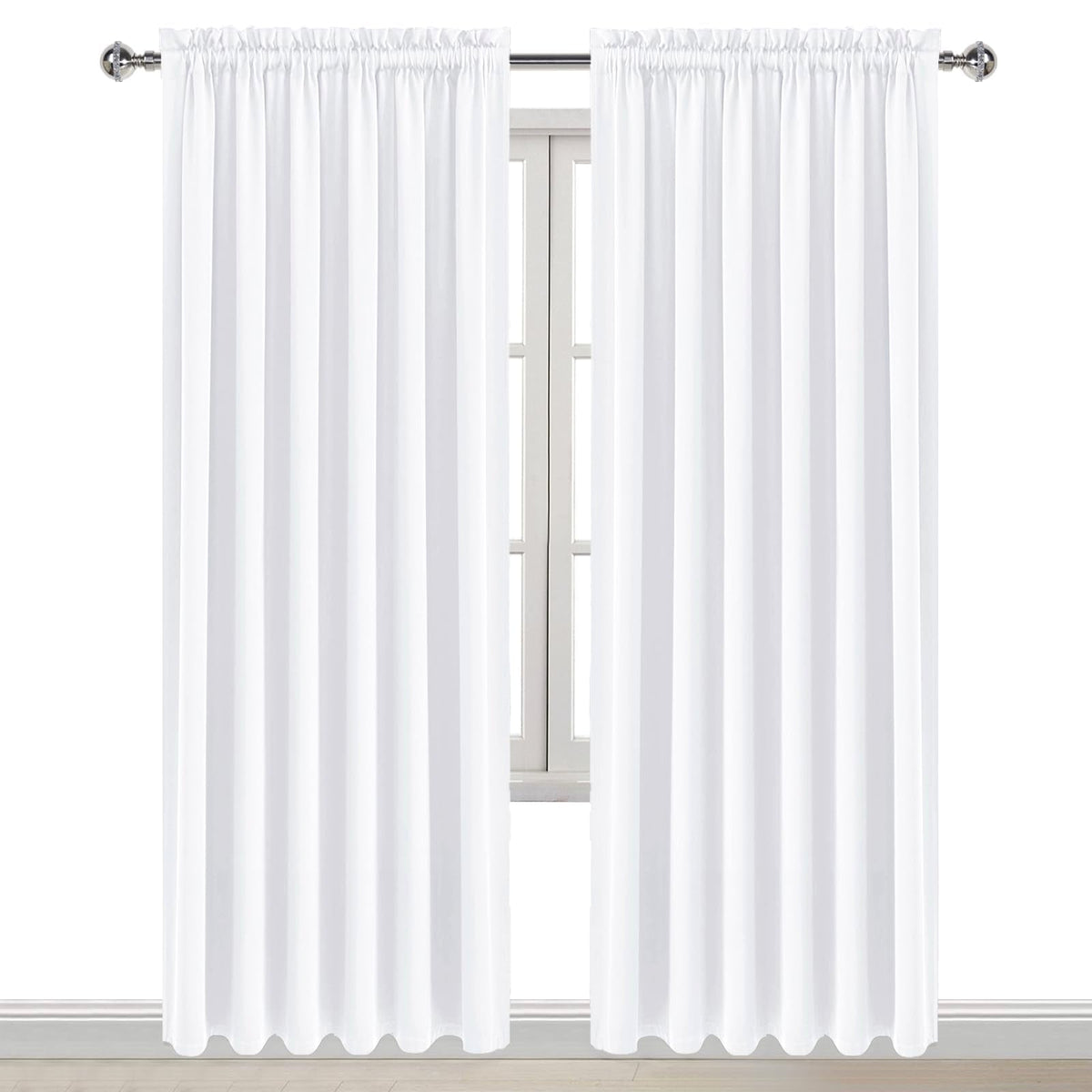Wide Curtains 50% Light Blocking for Living Room 84 Inch Long 2 Panels (2 Count)