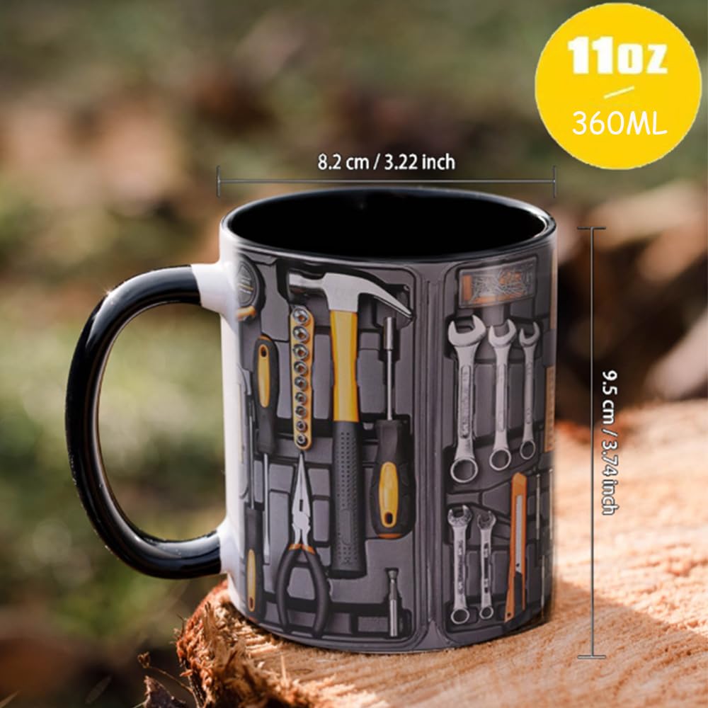 Mechanic Coffee Mug,Mechanic Toolbox Mug,Toolbox Coffee Mug,Tool Box Coffee Mugs,Tool Kit Mugs,Mechanic Mugs for Men,an Unique Gift for The Repair Technician. (2 PCS)