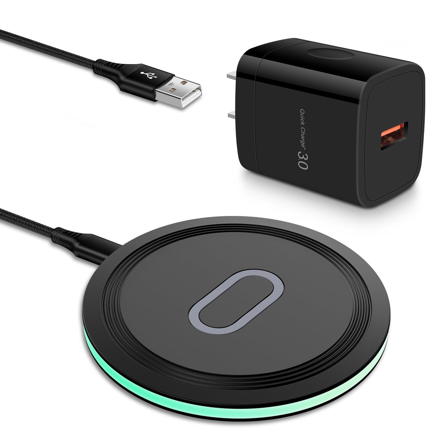 Pixel 10a Wireless Charger Pad, 15W Fast Wireless Charging Pad with Adapter for Google Pixel 9 9a 9 Pro Fold 8a 7a, iPhone 16 15 14 13 Pro Max, Samsung Galaxy S26 S25 Ultra S24 FE S23+ Note20 Ultra