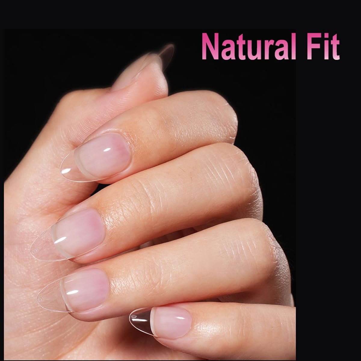 SITELENABY Thick Natural Almond Nail Tips,600PCS Soak Off Gel Fake Nail Extension Press on Nails,Full Cover False Nails Acrylic Nails 15 Size 00-13,Nail Art DIY