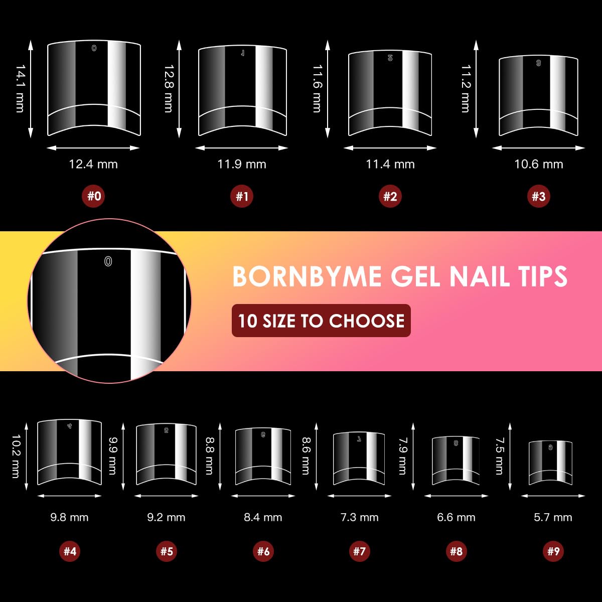 Short Square French Nail Tips, BORNBYME 120 PCS Clear False Nails Acrylic Nails Tips Half Cover Nail Extenison Tips Gel Nail Tips Acrylic False Nail Tips