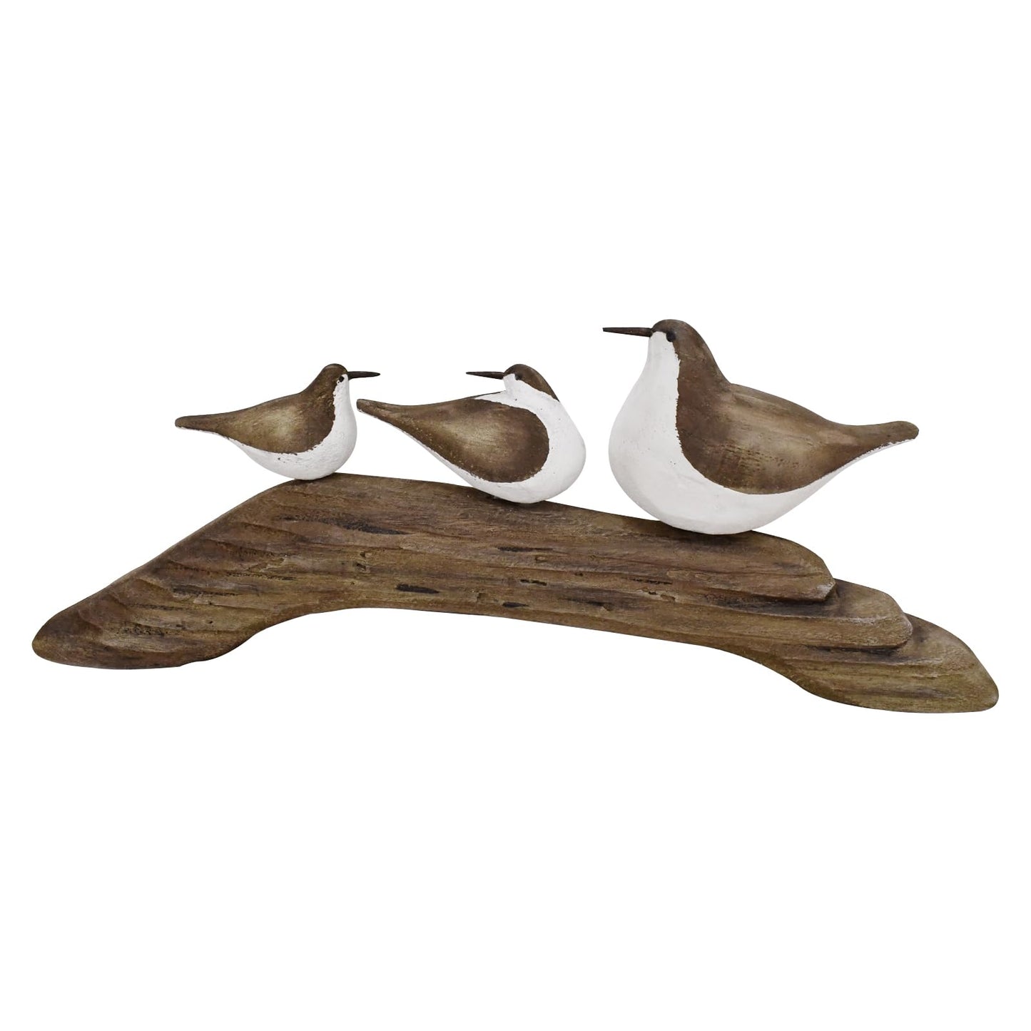 K KILIPES Beach Coastal Wood Seabird Figurine Home Office Table Desk Decor Sea Bird Sculpture Statue for Tabletop Shelf Nautical Bathroom Decoration Ornament Gift