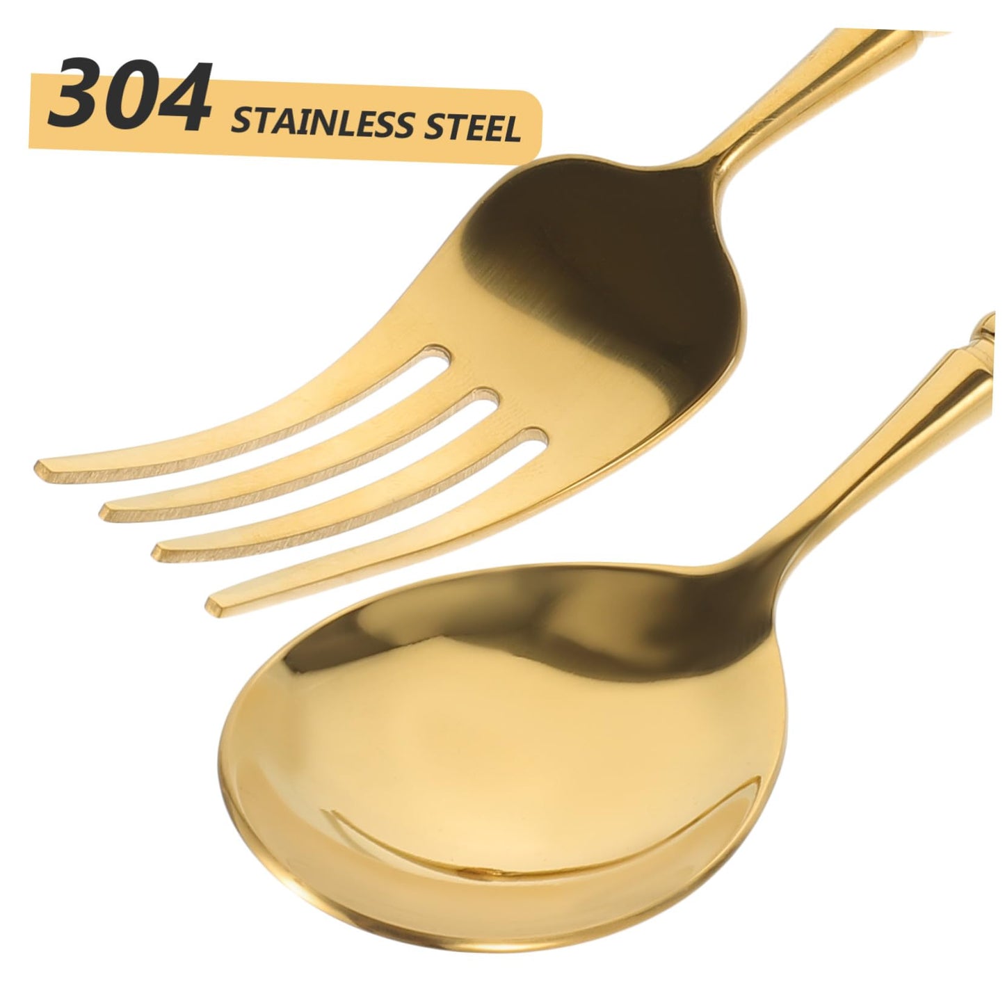 DECHOUS Stainless Steel Flatware Glossy Dessert Spoon and Appetizer Fork Household Cutlery Kit with Firm Grip for Daily Dining and Restaurant Use