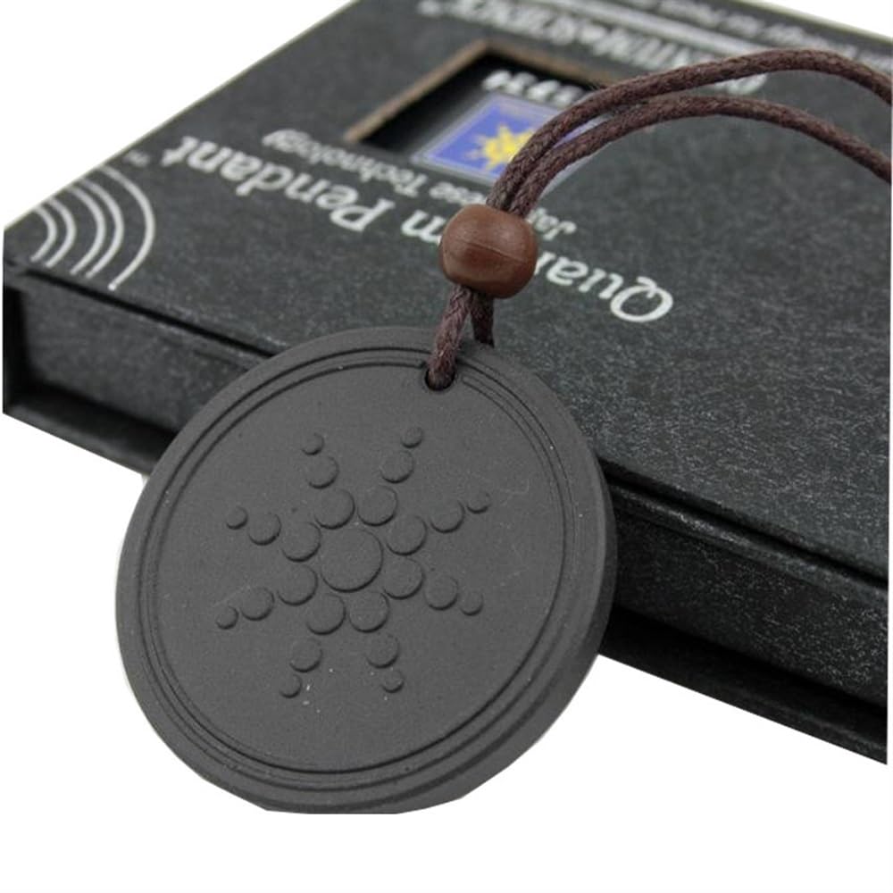 RMYSUM Volcanic Energy Stone Protection Shield Necklace,Sunflower Pattern Energy Necklace(42MM)