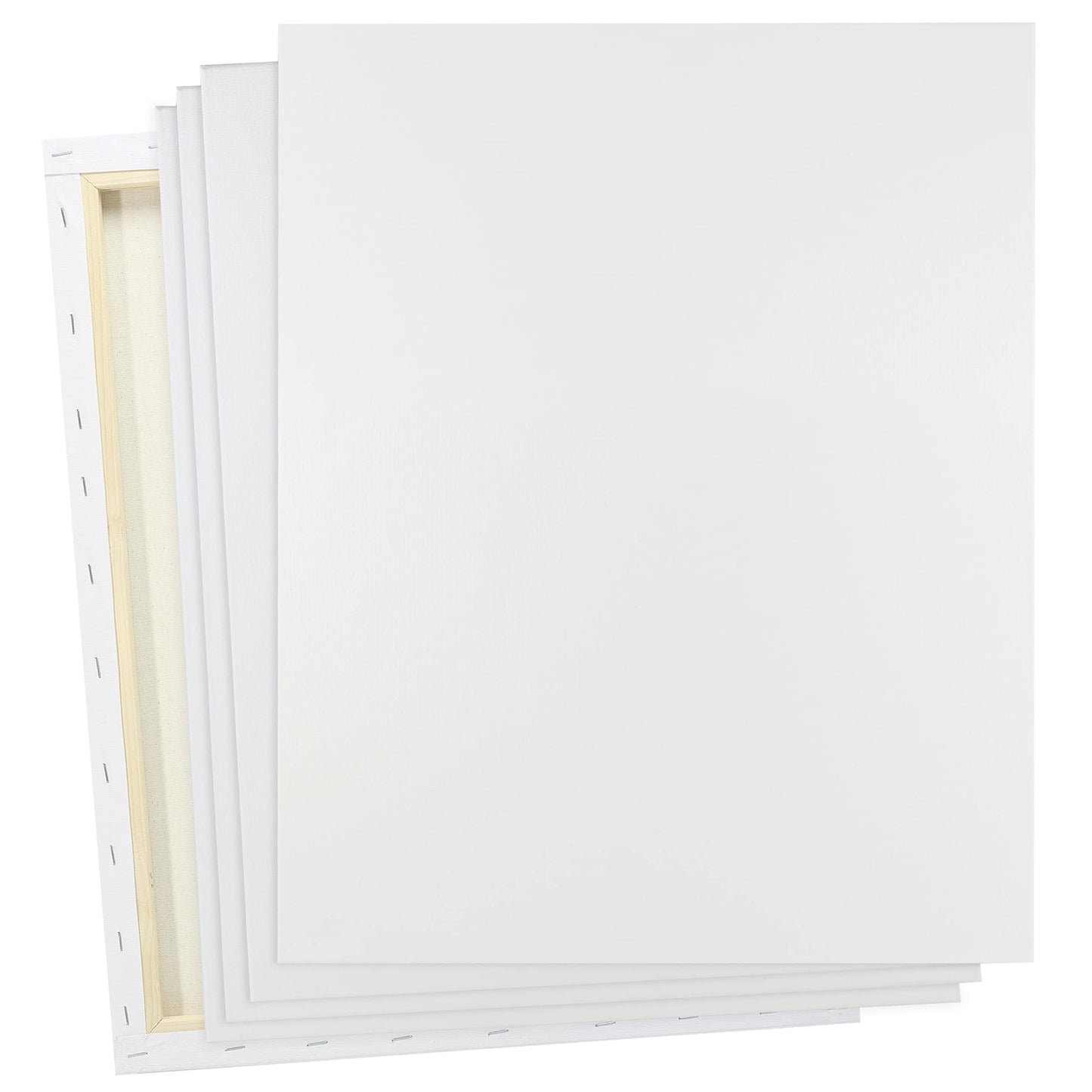 Artist's Loft 5 Count 16” x 20” Super Value Canvas - Acid Free Cotton Canvas for Paint, Acrylic, & Oils - 1 Pack