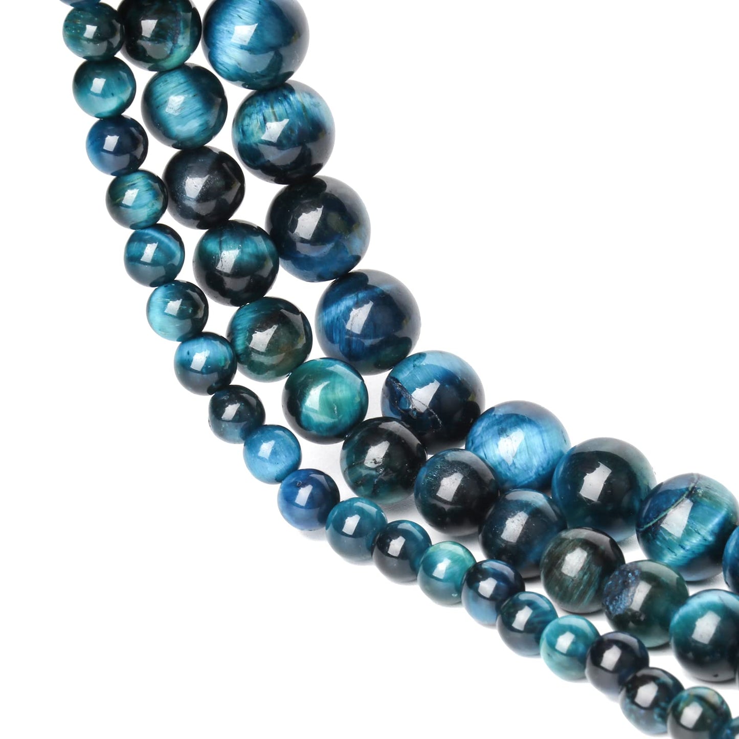 Song Xi Royal Blue Tiger Eye Beads 6mm Natural Stone Beads for Jewelry Making Gemstone Beads