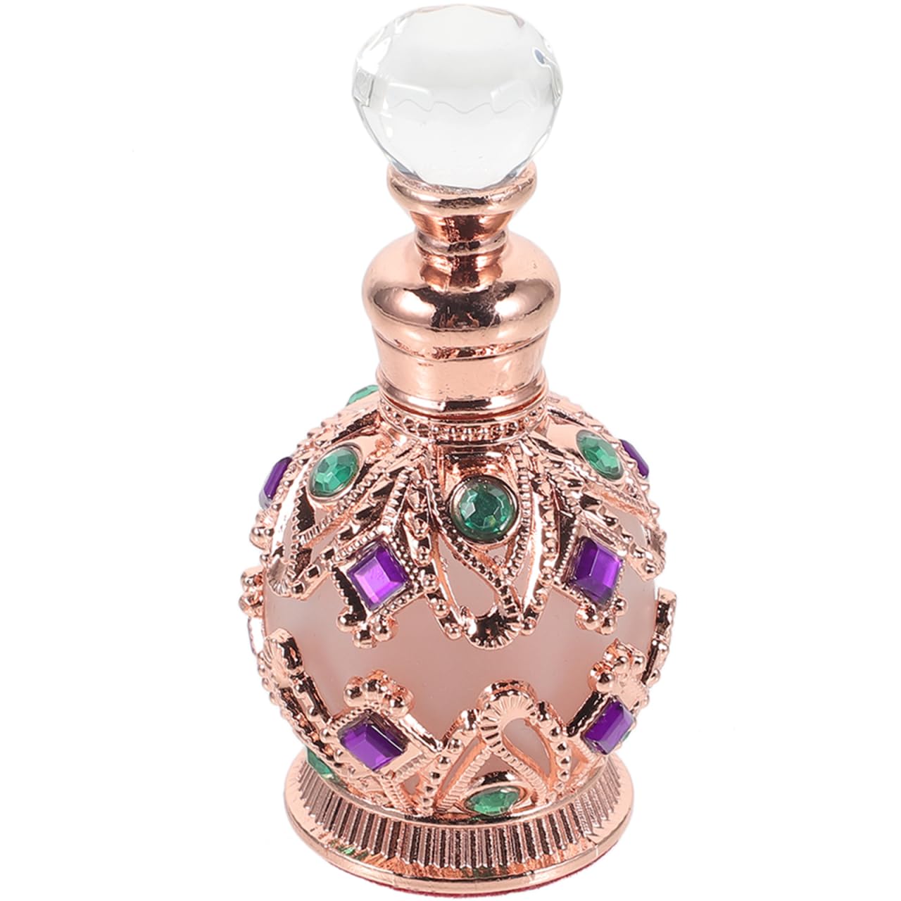 minkissy 15ml Vintage Perfume Bottles Refillable Travel Glass Dropper Bottle Empty Mini Leakproof Oil Container for Essential Oils Fragrance Purple