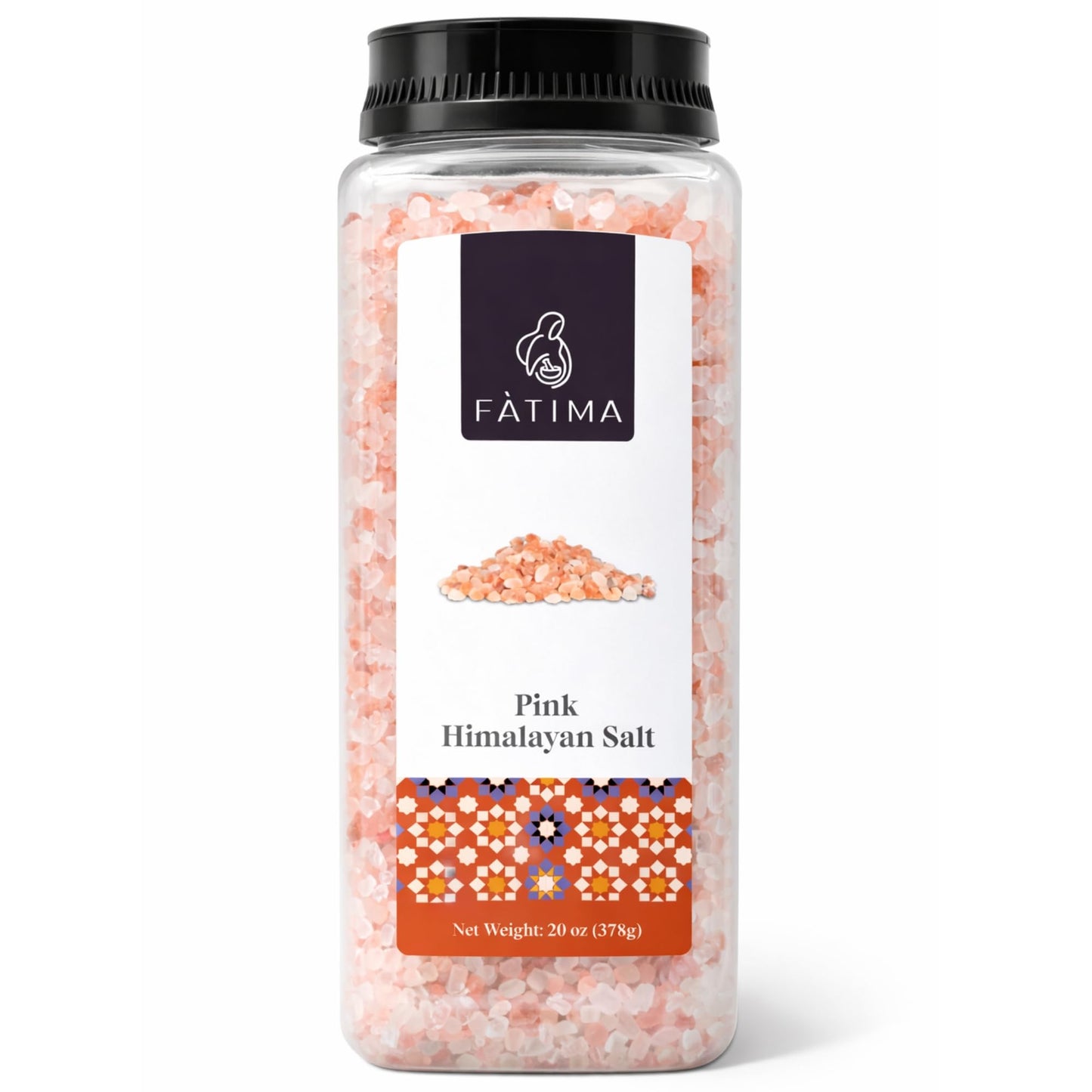Fàtima Pink Himalayan Salt | 100% Pure & Mineral-Rich Coarse Himalayan Pink Salt Crystals | Natural, Non-GMO, Fine Grain for Grinder Refill, Cooking, Seasoning & Table Use | 20 Oz