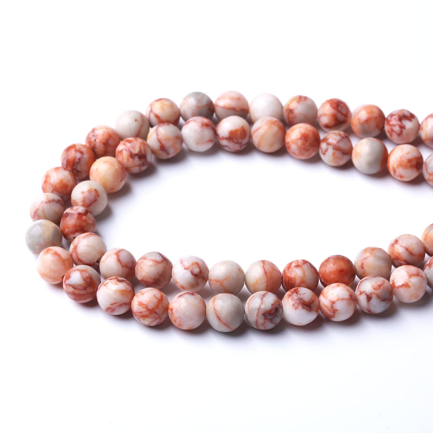 60pcs 6mm Natural Red Crazy Lace Agate Stone Beads Round Loose Spacer Beads for Jewelry Making DIY Bracelet,Energy Stone Healing Power (6mm, Red Crazy Lace Agate)