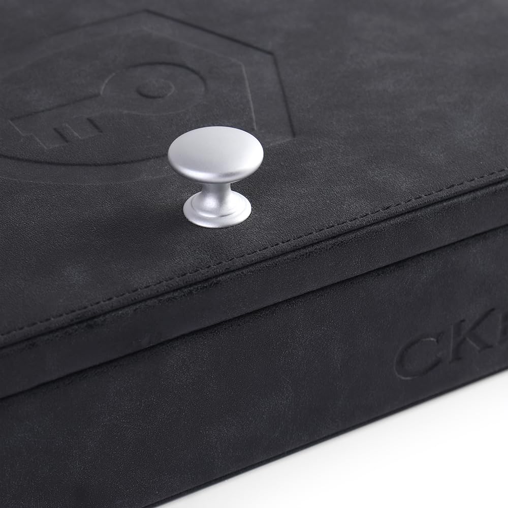CKEYURE Premium XL PU Leather Faraday Box for Car Keys Wall Mount | Anti Theft Faraday Key Fob Protector | Faraday Cage | Car Key Holder | RFID Key Box | Key fob Signal Blocker