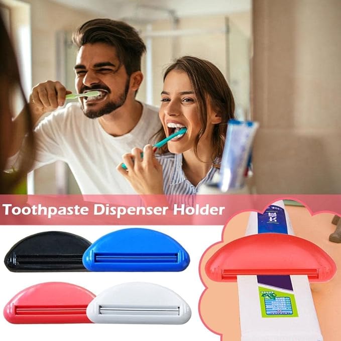 Toothpaste Tube Squeezer,Plastic Toothpaste Tube Squeezer Dispenser,Toothpaste Clips for Saving Toothpaste,Simple and Practical,Mobility and Daily Living Aids (White)