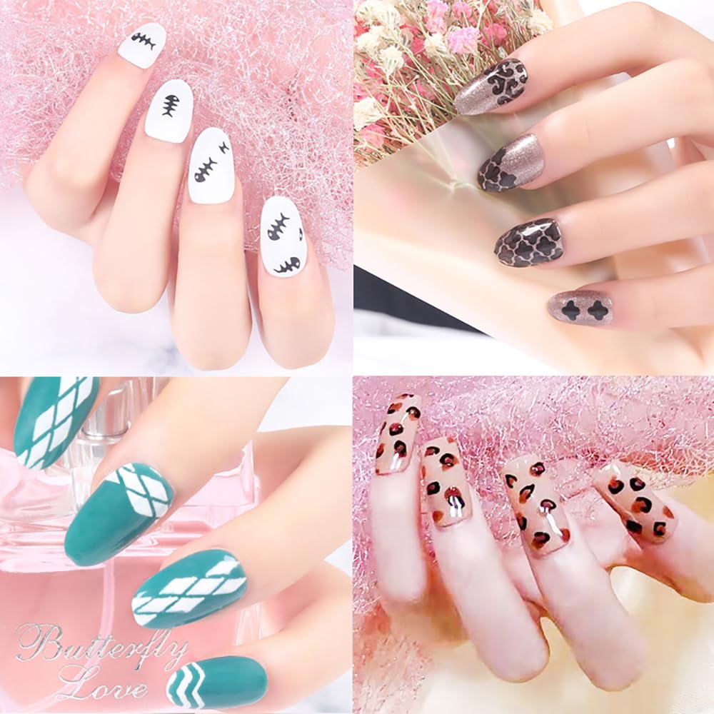 144 Pcs Nail Stencil for Nail Art 72 Designs Nails Art Stickers Hollow DIY French Tip Guides Manicure Decals Cute Elegant Patterns Printing Templates Stencil Tool Nail Decoration Supplies