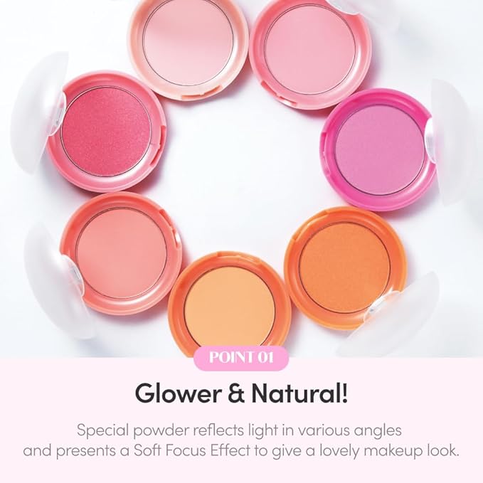 ETUDE Lovely Cookie Blusher - Lavender Lemon Macaron 4g | Glowing & Natural Powder Blush with Long-Lasting Sebum Control | Easy Application | Korean Makeup, Kbeauty, Perfect for Gift