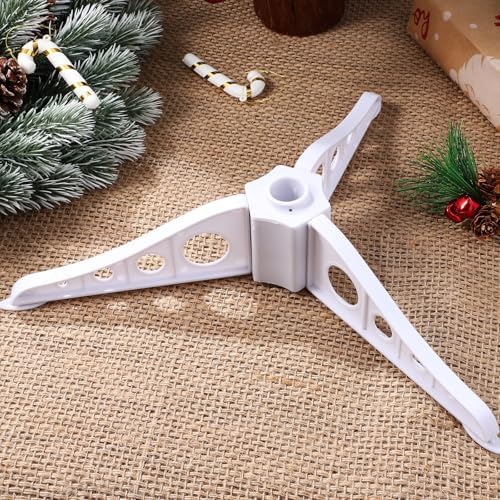 Unomor Christmas Tree Stand White Plastic Triangle Base for DIY Crafts