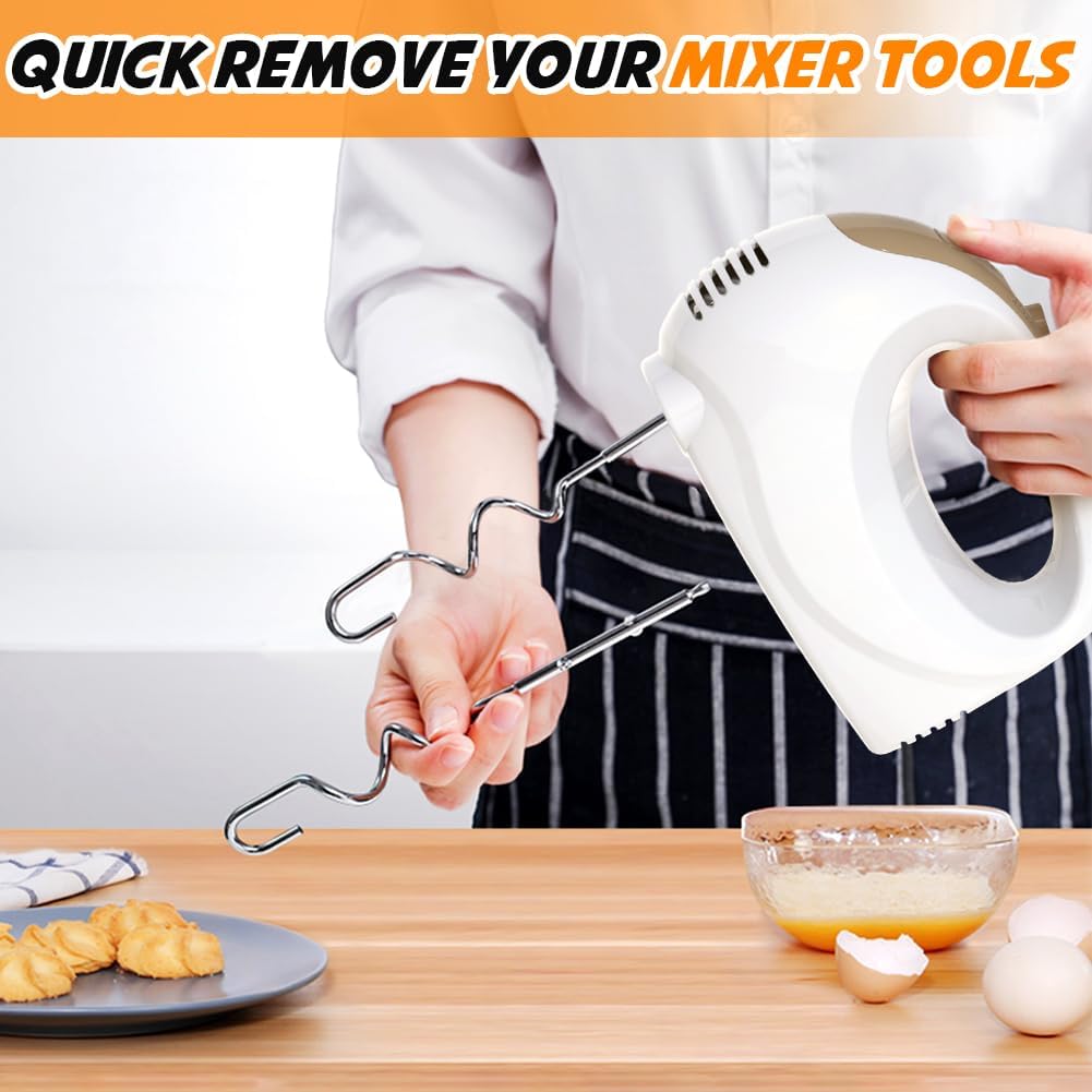 Showvigor Electric Hand Mixer, 5-Speed Handheld Mixer with Stainless Steel Whisk & Beaters, Lightweight Portable Kitchen Mixer for Baking, Mixing, and Cooking