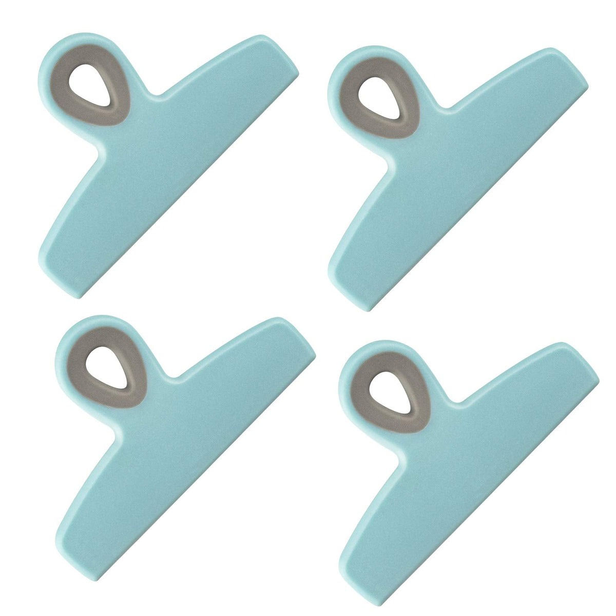 Bag Clips Heavy Duty Chip Clip and Refrigerator Magnet for Food Storage with Air Tight Seal Grip (4 Count)