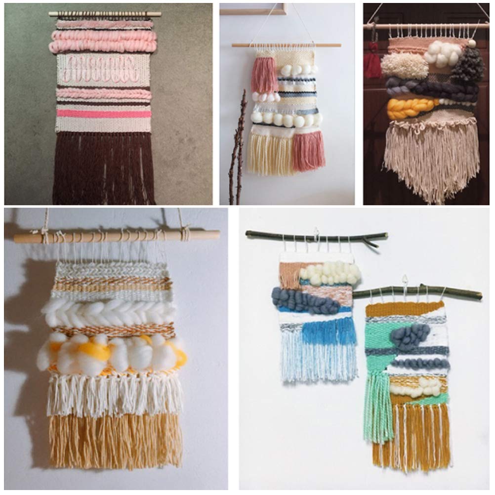 FOCCTS Wooden Multi-Craft Weaving Loom Large Frame 9.84 x 15.35 x 1.3inch, Tapestry Loom Wooden Weaving Loom Creative DIY Weaving Art for Kids, Beginners and Expertsrt