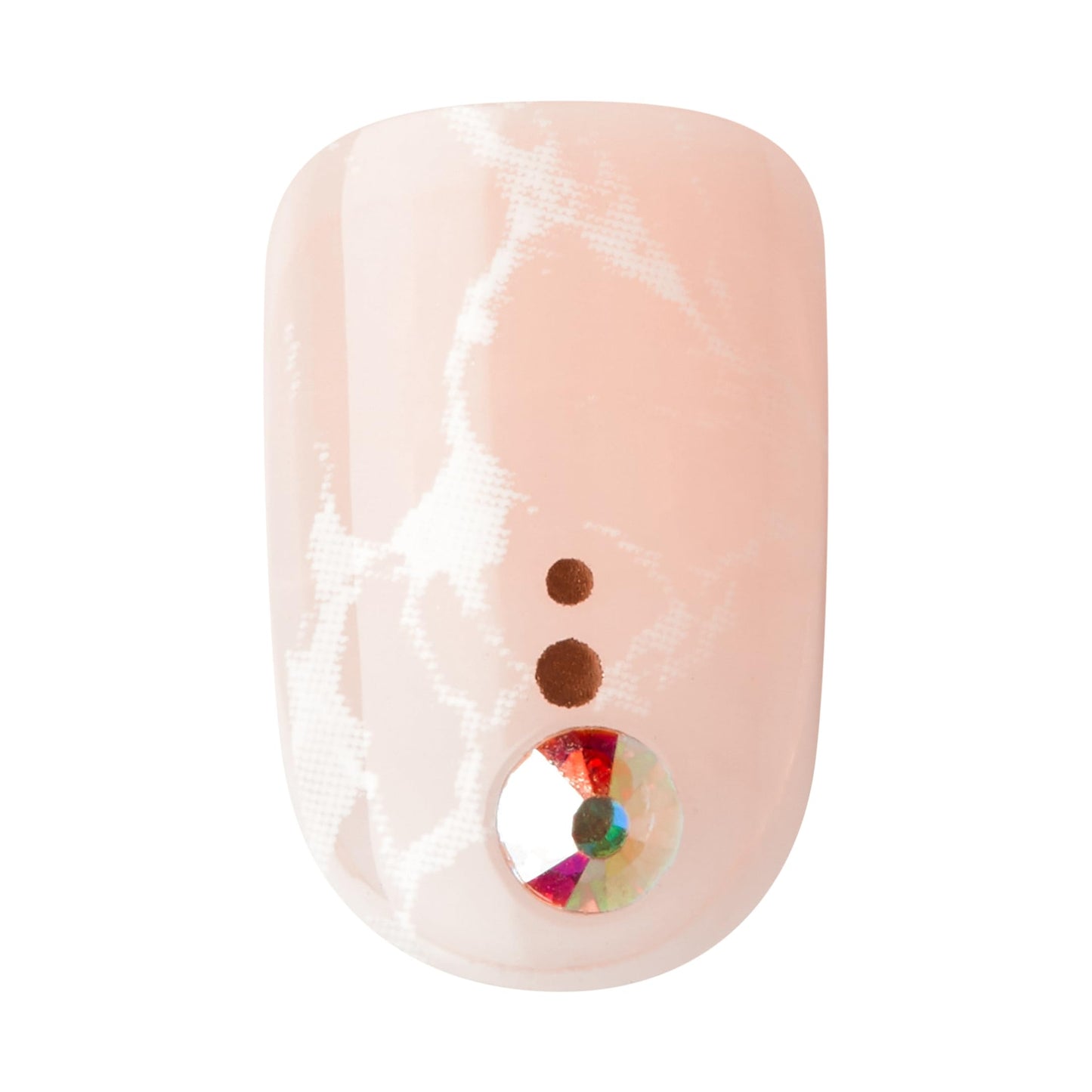 KISS imPRESS No Glue Mani Press On Nails, Design, 'My Worth', White, Short Size, Squoval Shape, Includes 30 Nails, Prep Pad, Instructions Sheet, 1 Manicure Stick, 1 Mini File (Pack of 2)