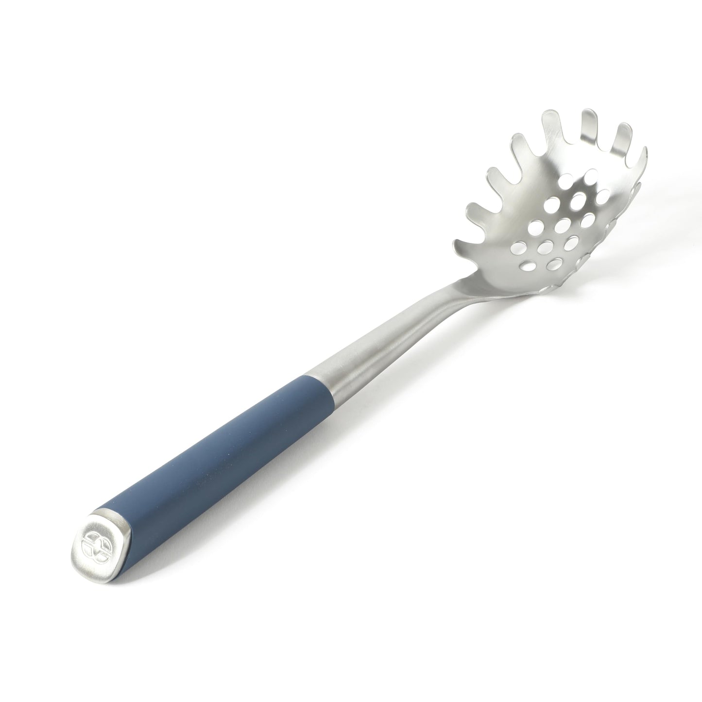 Calphalon Edge Stainless Steel Spaghetti Pasta Server w/Thermoplastic Rubber Handle - Navy Blue